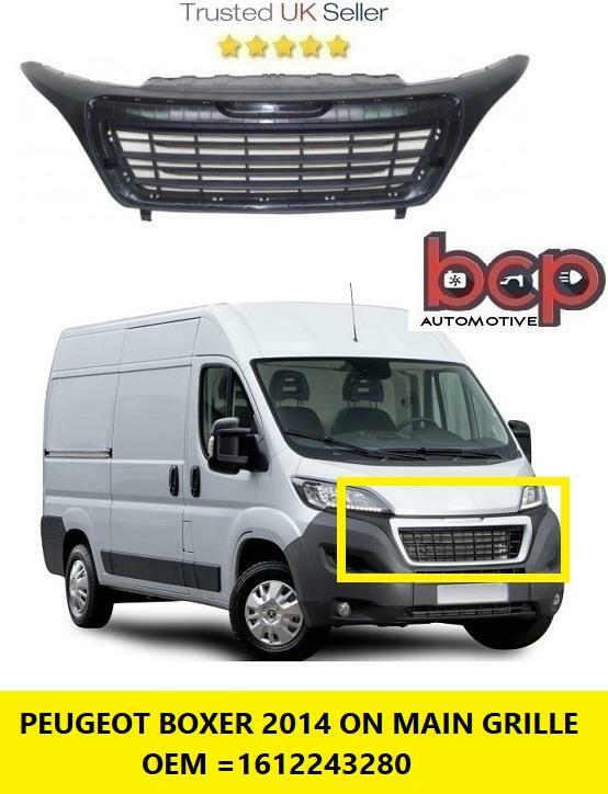 PEUGEOT BOXER  GRILLE 2014 ON UPPER CENTRE RADIATOR NEW OEM QUALITY 1612243280