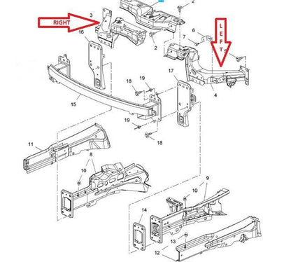 VAUXHALL CORSA E 2015 - 2018 HEADLIGHT MOUNTING PANEL BRACKET DRIVER SIDE RIGHT