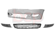 VW POLO 6R 2009 - 2014 FRONT BUMPER KIT PRIMED WITH 3 LOWER GRILLES NO FOGS NEW