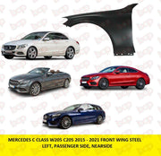 MERCEDES C CLASS W205 2014 - 2019 FRONT WING LEFT PASSENGERS SIDE NEW STEEL