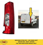 Load image into Gallery viewer, MERCEDES CITAN 2012 - 2022 REAR BACK TAIL LIGHT LAMP DRIVER SIDE RIGHT BARN DOOR