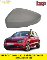 VW POLO MIRROR COVER 2014 – 2017 DOOR WING LEFT PASSENGER SIDE PRIMED PAINTABLE