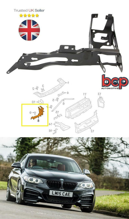 BMW 2 SERIES F22 F23 HEADLIGHT BRACKET SUPPORT PANEL 51647245792 DRIVER SIDE