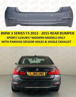 Load image into Gallery viewer, BMW 3 SERIES F30 2012 - 2015 REAR BUMPER PRIMED LUXURY SPORT MODELS 51127312733
