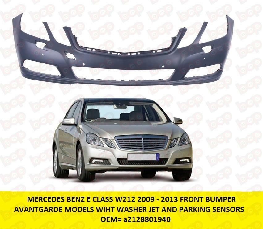 MERCEDES E CLASS 2009 - 2013 W212 FRONT BUMPER PRIMED WASHER AND PDC HOLES AVANT