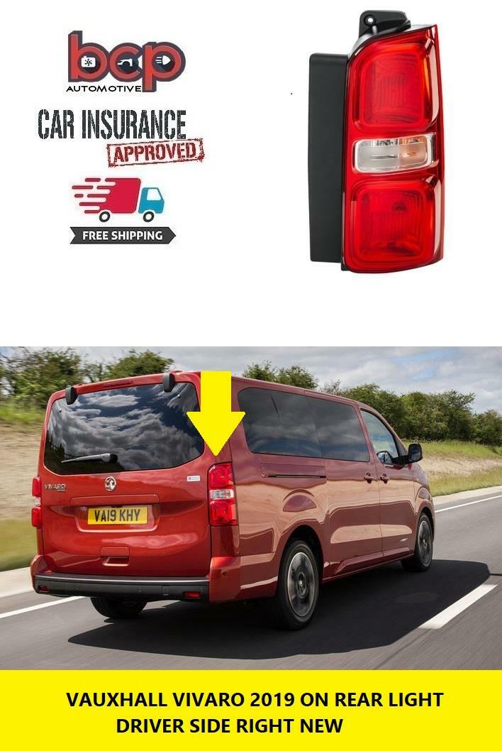 VAUXHALL VIVARO 2019 ON REAR LIGHT LAMP RIGHT DRIVER SIDE NEW 9808243080