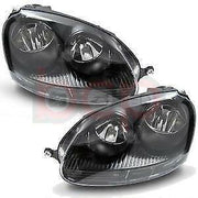 VW GOLF MK5 04-09 GTI BLACK HEADLAMPS HEADLIGHTS PAIR LEFT & RIGHT BRAND NEW