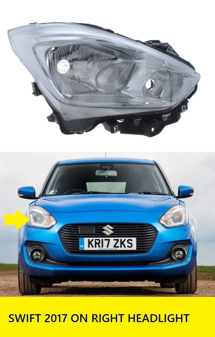 SUZUKI SWIFT 2017 ON HEADLIGHT HEADLAMP RIGHT DRIVER  SIDE CHROME 3512052R50 NEW