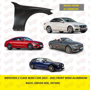 MERCEDES C CLASS W205 2014 - 2019 FRONT WING RIGHT DRIVERS SIDE ALUMINIUM