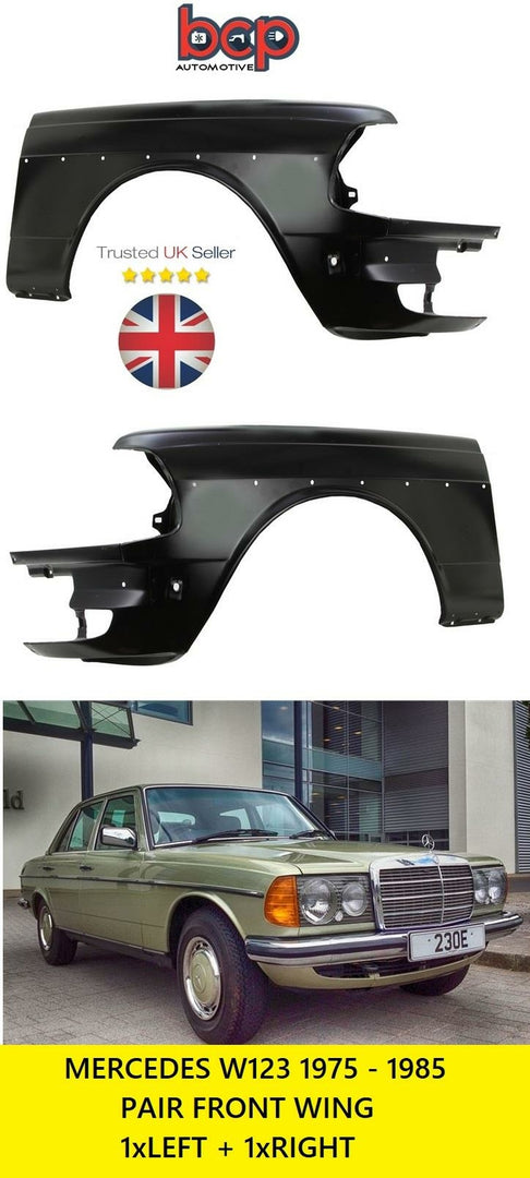 MERCEDES W123 1975 - 1985 FRONT WING PAIR LEFT & RIGHT A1238800618 A1238800518