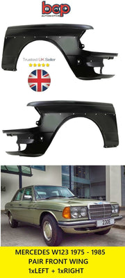 MERCEDES W123 1975 - 1985 FRONT WING PAIR LEFT & RIGHT A1238800618 A1238800518