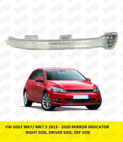VW GOLF DOOR MIRROR INDICATOR REPEATER LED RIGHT DRIVER SIDE MK7 2012 - 2017