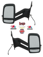 Load image into Gallery viewer, MERCEDES SPRINTER 2006 - 2018 LONG ARM MANUAL DOOR WING MIRROR PAIR LEFT RIGHT
