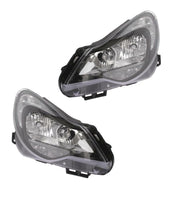 VAUXHALL CORSA D 2011 - 2014 PAIR BLACK HEADLIGHTS HEADLAMPS NEW OEM QUALITY