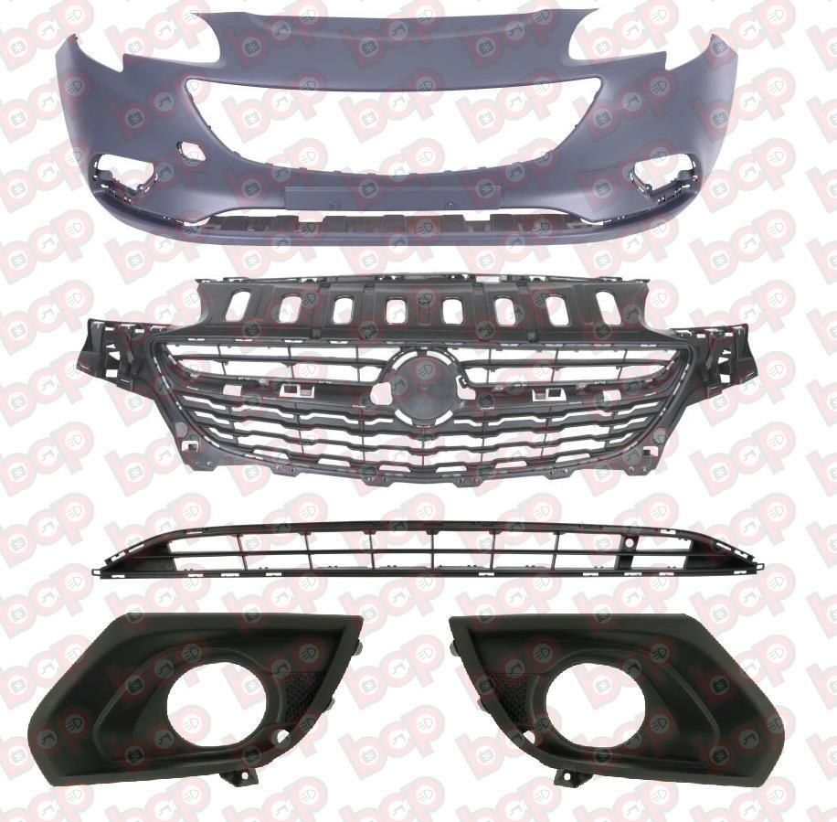 VAUXHALL CORSA E FRONT BUMPER COMPLETE KIT 2015 - 2019 PRIMED NO SENSORS NEW