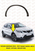 Load image into Gallery viewer, FITS NISSAN QASHQAI 2014 - 2017 FRONT WING WHEEL ARCH TRIM RIGHT DRIVER SIDE