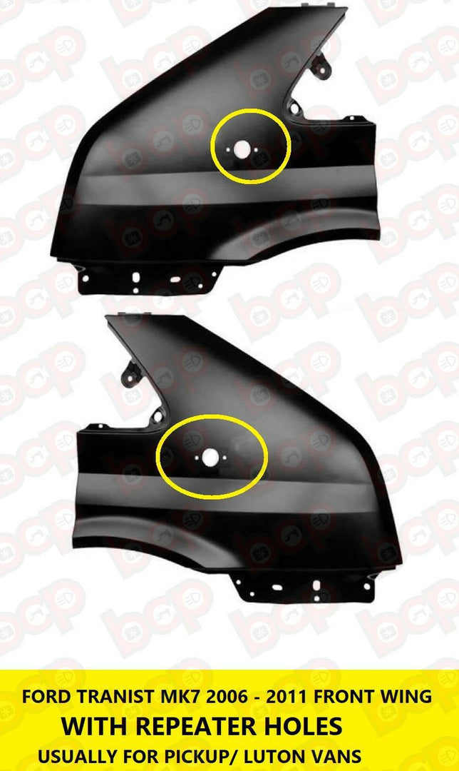 FORD TRANSIT MK7 2006 - 2013 FRONT WINGS PAIR LUTON VAN CHASIS CAB LEFT & RIGHT