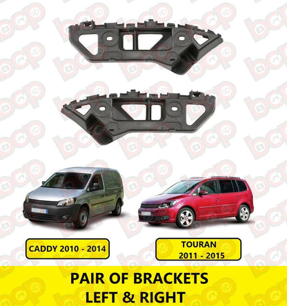 VW CADDY 2011 - 2015 FRONT BUMPER BRACKET GUIDE WING HOLDER PAIR LEFT & RIGHT