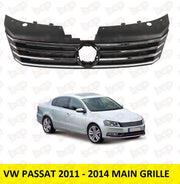 VW PASSAT B7 2011 - 2014 FRONT MAIN GRILLE NO BADGE NEW OEM QUALITY