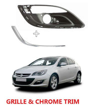VAUXHALL ASTRA J 2012 – 2015 FRONT BUMPER RIGHT FOG GRILLE & CHROME TRIM SEE PIC