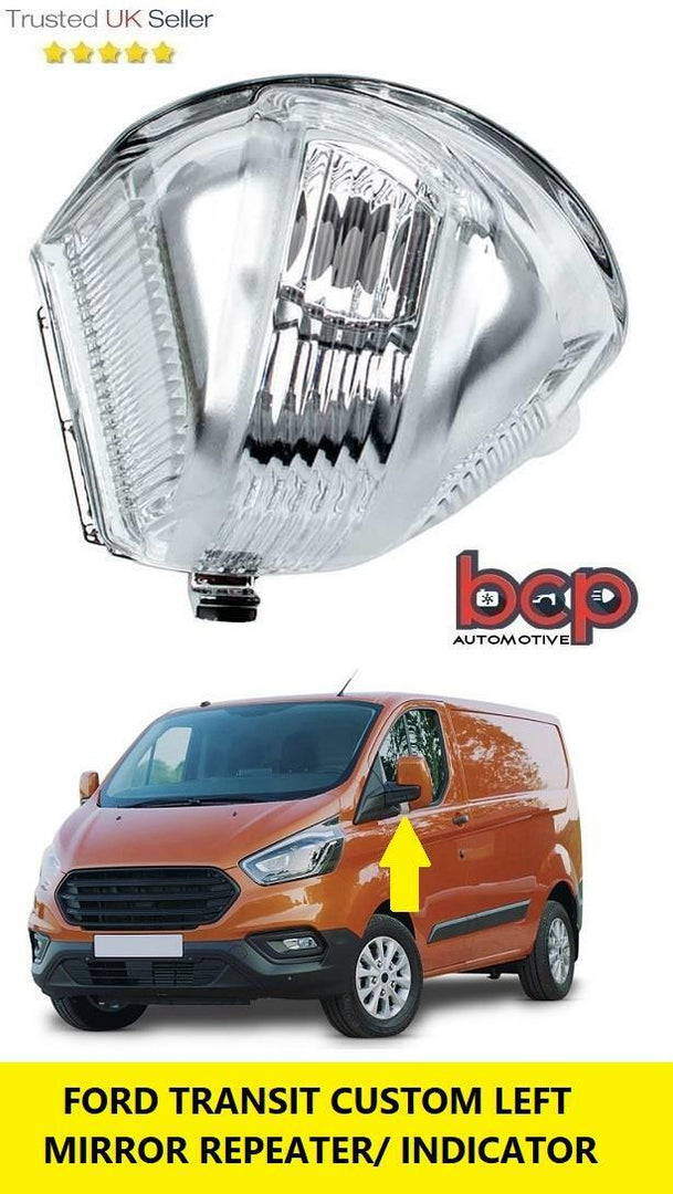 FORD TRANSIT CUSTOM DOOR WING MIRROR INDICATOR LEFT REPEATER NEW OEM SPEC
