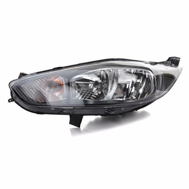 FORD FIESTA MK8 2013 - 2016 HEADLIGHT PASSENGER LEFT BLACK INSIDE NO LED