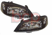 VAUXHALL ASTRA G MK4 98-04 HEADLIGHTS HEADLAMPS 1 PAIR BLACK GSI RIGHT &LEFT