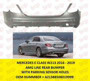 MERCEDES E CLASS W213 REAR BUMPER AMG LINE MODELS 2016 – 2020 PRIMED