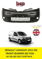 Load image into Gallery viewer, RENAULT KANGOO 2014 ON  FRONT BUMPER WITH FOG HOLES NO BRACKET INSURANCE APPROVE
