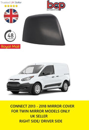 FORD TRANSIT CONNECT 2014 – 2019 DOOR MIRROR COVER TWIN GLASS DRIVER SIDE RIGHT