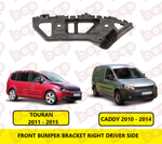 Load image into Gallery viewer, VW CADDY 2011 - 2015 FRONT BUMPER BRACKET HOLDER RIGHT DRIVERS SIDE 2K5807184
