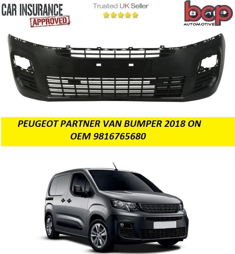 PEUGEOT PARTNER 2018 2018 2019 2020 2021 202 FRONT BUMPER TEXTURED NO PDC HOLES