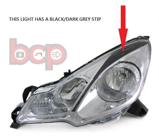 CITROEN DS3 2010 - 2013 HEADLIGHT HEADLAMP PASSENGER CHROME  BLACK STRIP LEFT