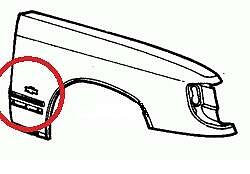 MERCEDES E CLASS W124 1984 - 1995 FRONT WING LEFT SIDE WITH INDICATOR HOLE