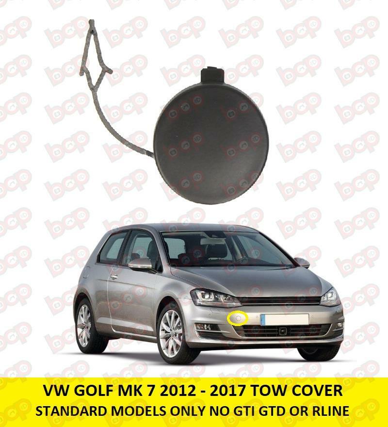 VW GOLF MK7 FRONT BUMPER 2012 - 2017 TOW COVER PRIMED READY TO PAINT