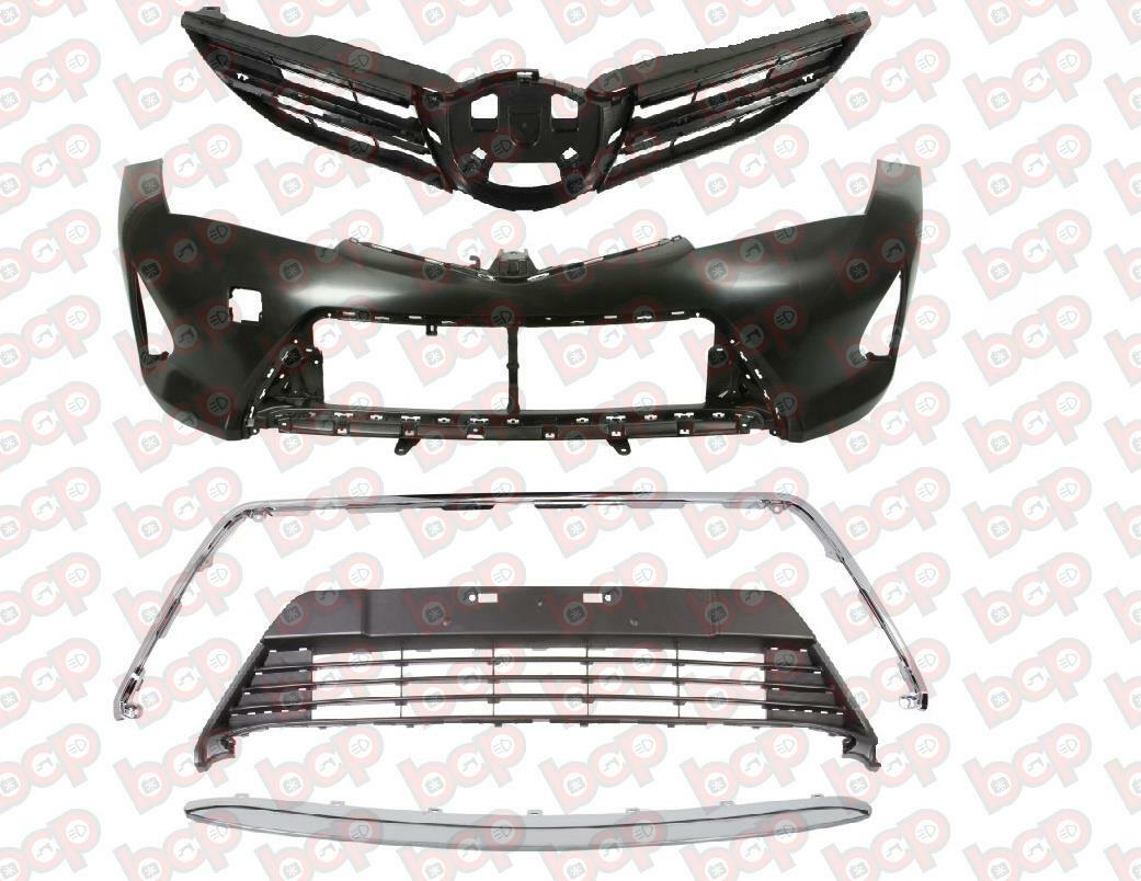 TOYOTA AURIS FRONT BUMPER COMPLETE KIT WITH GRILLES 2012 - 2015 NEW 521190Z923