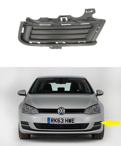 VW GOLF MK7 2012 – 2016 FRONT BUMPER LOWER TOP GRILLE LEFT 5G0853211D SEE IMAGE