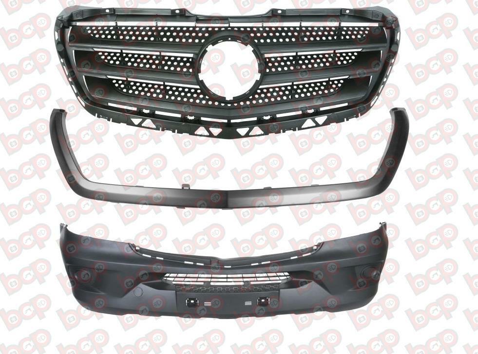 MERCEDES SPRINTER FRONT BUMPER COMPLETE KIT 2014 - 2018 TEXTURED A90688015709B51