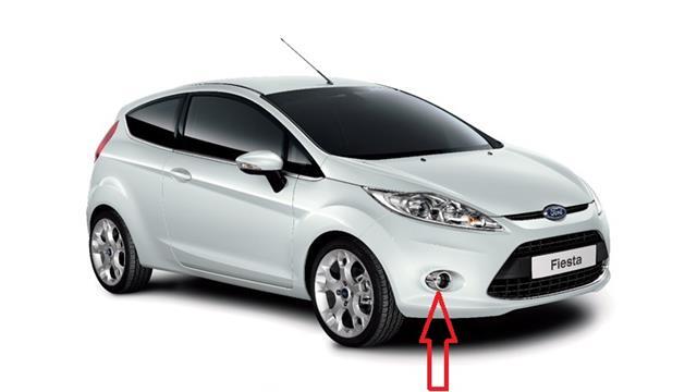 FORD FIESTA MK7 2008 - 2012 FRONT BUMPER PRIMED WITH 2 FOG LIGHT & 2 FOG CHROME