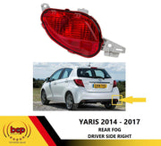 TOYOTA YARIS 2014 – 2017 REAR FOG LIGHT LAMP RIGHT DRIVER SIDE REFLECTOR