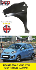 Load image into Gallery viewer, KIA PICANTO 2011 - 2017 FRONT WING LEFT PASSENGERS SIDE WITH REPEATER HOLE
