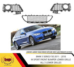Load image into Gallery viewer, BMW 3 SERIES F30 2012 - 2019 FRONT BUMPER LOWER GRILLES  ALL 3 LEFT RIGHT CENTRE