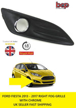 Load image into Gallery viewer, FORD FIESTA MK7 2013 - 2016 FRONT BUMPER LOWER RIGHT FOG GRILLE WITH CHROME
