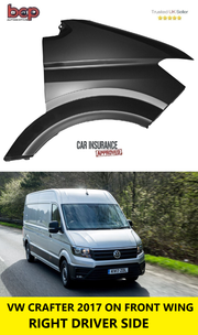 VW CRAFTER FRONT WING 2017 - 2024 RIGHT DRIVERS SIDE INSURANCE APPROVED PRIMED