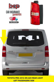 TOYOTA PROACE 2016 ON REAR LIGHT LAMP LEFT PASSENGER SIDE NEW 9808243180