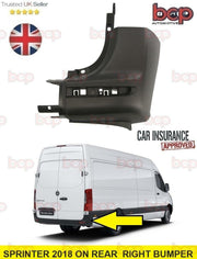 SPRINTER REAR BUMPER 2018 ON RIGHT DRIVER SIDE RH CORNER END CAP 9078853600
