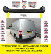 VW TRANSPORTER T6 2013 - 2017 REAR BUMPER TEXTURED LONG REFLECTOR 7E0807417A9B9