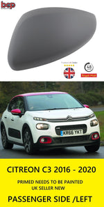 Load image into Gallery viewer, CITROEN C3 2016 - 2020 DOOR WING MIRROR COVER LEFT PASSENGER SIDE NEW 1607512980