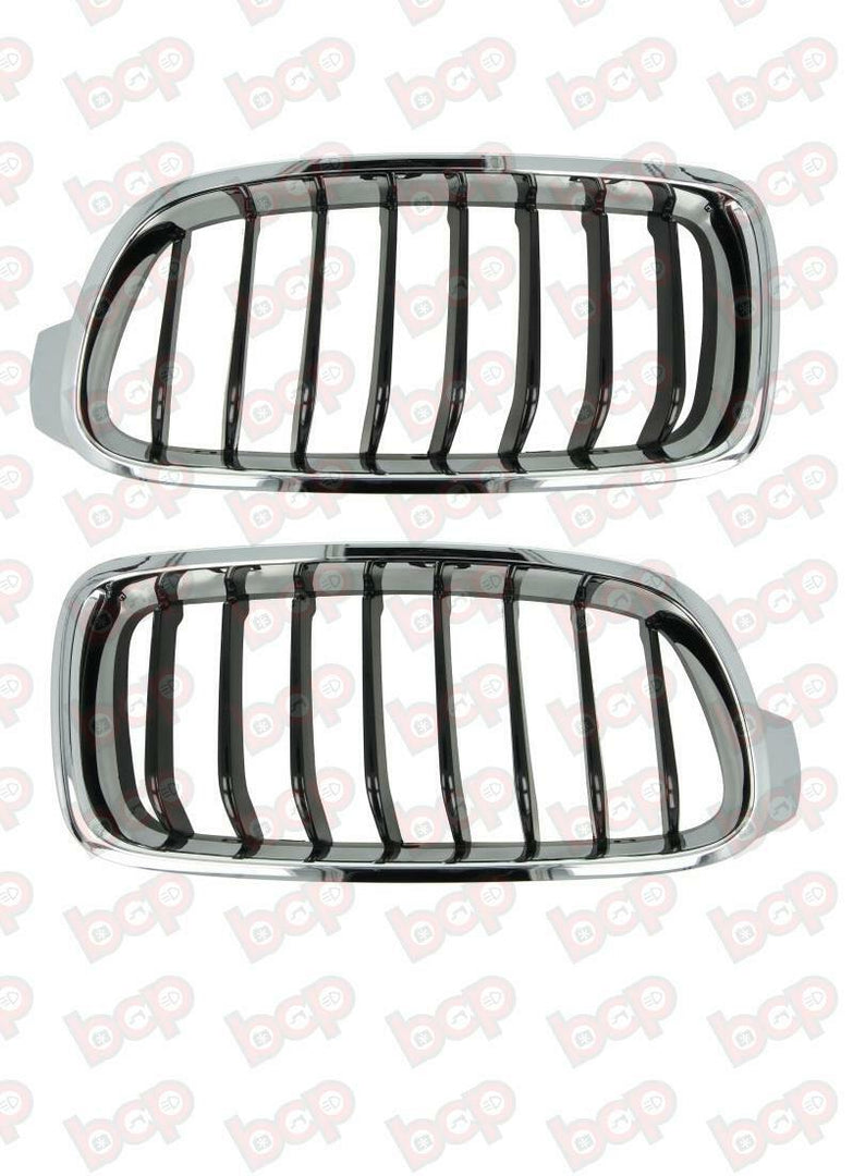 BMW 3 SERIES F30 FRONT SPORT CHROME KIDNEY GRILLE LEFT AND RIGHT PAIR 2011-2019