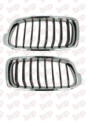 BMW 3 SERIES F30 FRONT SPORT CHROME KIDNEY GRILLE LEFT AND RIGHT PAIR 2011-2019